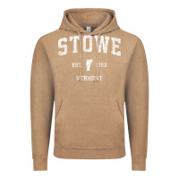 Vintage Coffee Stowe Vermont Vt Vintage Athletic Sports Vintage Hoodie - minhPixels