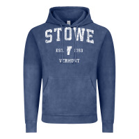 Vintage Denim Stowe Vermont Vt Vintage Athletic Sports Vintage Hoodie - minhPixels