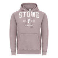 Vintage Zinc Stowe Vermont Vt Vintage Athletic Sports Vintage Hoodie - minhPixels