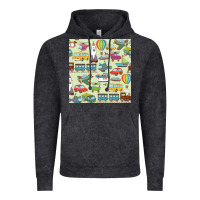 Vintage Black Planes, Trains, and Automobiles pattern Chiffon Top Vintage Hoodie - minhPixels