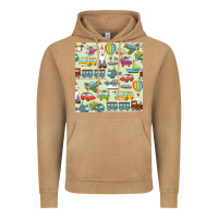 Vintage Camel Planes, Trains, and Automobiles pattern Chiffon Top Vintage Hoodie - minhPixels