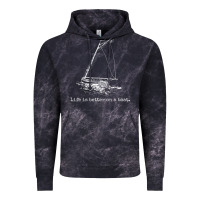Cloud Black Life Is Better On A Boat Sailboat Sketch Cool Sailing Gifts Vintage Hoodie - minhPixels