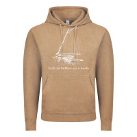 Vintage Coffee Life Is Better On A Boat Sailboat Sketch Cool Sailing Gifts Vintage Hoodie - minhPixels