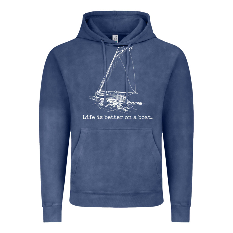 Life Is Better On A Boat Sailboat Sketch Cool Sailing Gifts Vintage Hoodie by minhPixels | Teevron
