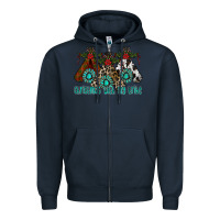 Navy Christmas With Tribe Zipper Hoodie - CowhideDigitalArt