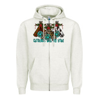 Oatmeal Heather Christmas With Tribe Zipper Hoodie - CowhideDigitalArt