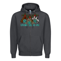 Smoke Christmas With Tribe Zipper Hoodie - CowhideDigitalArt