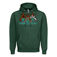 Sports Green Christmas With Tribe Zipper Hoodie - CowhideDigitalArt