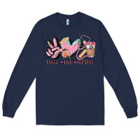 Navy peace love nursing Long Sleeve Tee - CowGirlArtShop