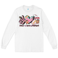 White peace love nursing Long Sleeve Tee - CowGirlArtShop