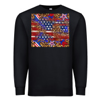 Black American flag and star leopard Premium Sweatshirt - Artiststas