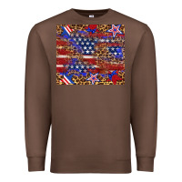 Chestnut American flag and star leopard Premium Sweatshirt - Artiststas