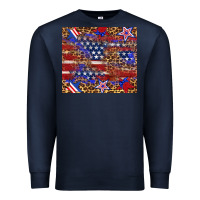 Navy American flag and star leopard Premium Sweatshirt - Artiststas
