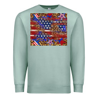 Seafoam American flag and star leopard Premium Sweatshirt - Artiststas