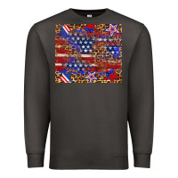 Smoke American flag and star leopard Premium Sweatshirt - Artiststas