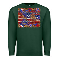 Sports Green American flag and star leopard Premium Sweatshirt - Artiststas