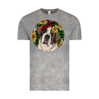 Cloud Rock Christmas St. Bernard Vintage Tee - RanaPortraitStore