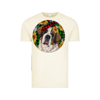 Vintage Arctic Christmas St. Bernard Vintage Tee - RanaPortraitStore
