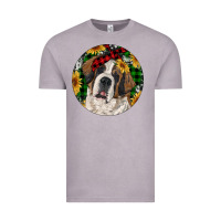 Vintage Zinc Christmas St. Bernard Vintage Tee - RanaPortraitStore