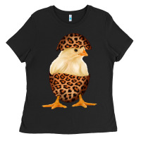 Black Chick with Leopard Eggshell Ladies Tee - Bettercallsaul