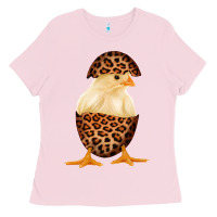 Bubblegum Pink Chick with Leopard Eggshell Ladies Tee - Bettercallsaul