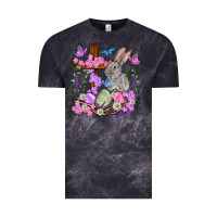Cloud Black Easter eggs and Bunny with Cross Easter Day Vintage Tee - HowdyJamesFarm