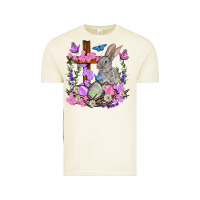 Easter Eggs And Bunny With Cross Easter Day Vintage Tee | Teevron