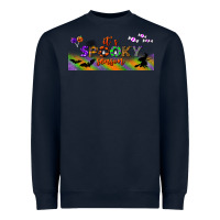 Navy it's spooky season libbey glass Heavyweight Sweatshirt - BundleAndBundleShop