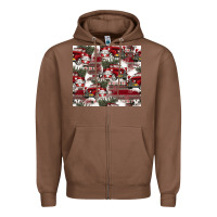 Chestnut vintage christmas car pattern Zipper Hoodie - CowhideDigitalArt