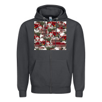 Smoke vintage christmas car pattern Zipper Hoodie - CowhideDigitalArt