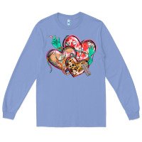 Colony Blue nurse hearts Long Sleeve Tee - CowGirlArtShop