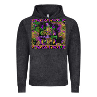 Vintage Black mardi gras fleur de lis Vintage Hoodie - CowGirlArtShop