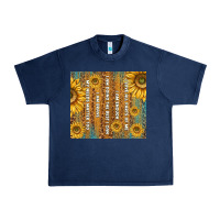 Navy self reminders with sunflowers Urban Heavy Tee - TumblerDesignByShophia