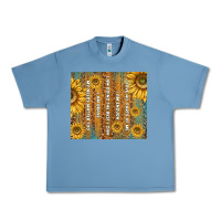 Pebble Blue self reminders with sunflowers Urban Heavy Tee - TumblerDesignByShophia