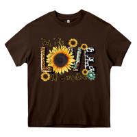 Chocolate Brown for the love of sunshine Heavy Core Tee - LillyAllenDesigns