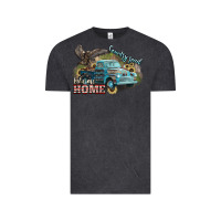 Vintage Black Truck USA country road take me home 4th of july Vintage Tee - HowdyJamesFarm