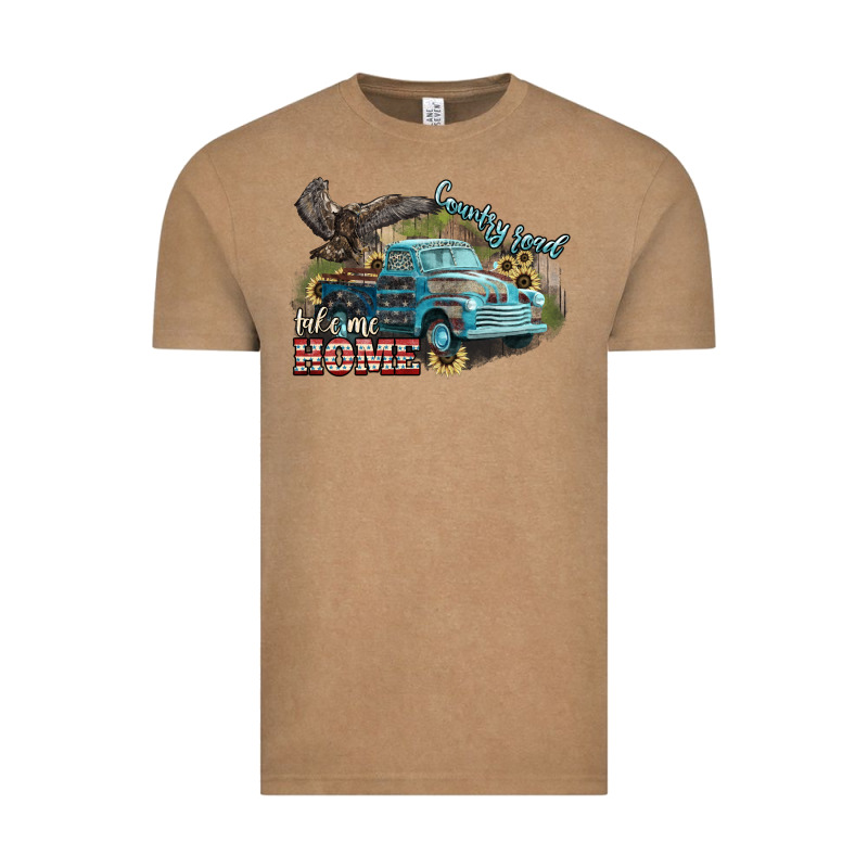 Truck Usa Country Road Take Me Home 4th Of July Vintage Tee by HowdyJamesFarm | Teevron