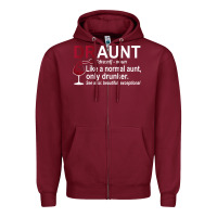 Burgundy Funny Drunk Aunt Definition DRAUNT Gift For Auntie Zipper Hoodie - minhPixels