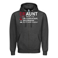 Charcoal Heather Funny Drunk Aunt Definition DRAUNT Gift For Auntie Zipper Hoodie - minhPixels