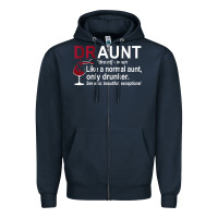 Navy Funny Drunk Aunt Definition DRAUNT Gift For Auntie Zipper Hoodie - minhPixels