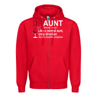 Red Funny Drunk Aunt Definition DRAUNT Gift For Auntie Zipper Hoodie - minhPixels