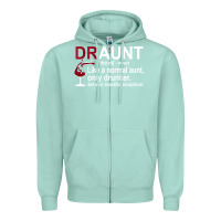 Seafoam Funny Drunk Aunt Definition DRAUNT Gift For Auntie Zipper Hoodie - minhPixels