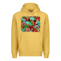 Antique Gold Christmas Plaid Turquoise Glitter Cowhide Premium Hoodie - FaDigitalArtStudio