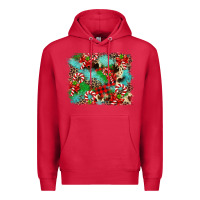 Cardinal Christmas Plaid Turquoise Glitter Cowhide Premium Hoodie - FaDigitalArtStudio