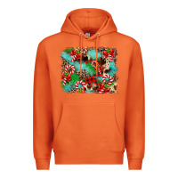 Carrot Christmas Plaid Turquoise Glitter Cowhide Premium Hoodie - FaDigitalArtStudio