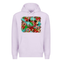 Lilac Christmas Plaid Turquoise Glitter Cowhide Premium Hoodie - FaDigitalArtStudio