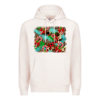 Pale Pink Christmas Plaid Turquoise Glitter Cowhide Premium Hoodie - FaDigitalArtStudio