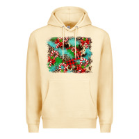 Pina Colada Christmas Plaid Turquoise Glitter Cowhide Premium Hoodie - FaDigitalArtStudio