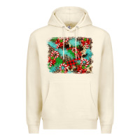 Sandshell Christmas Plaid Turquoise Glitter Cowhide Premium Hoodie - FaDigitalArtStudio