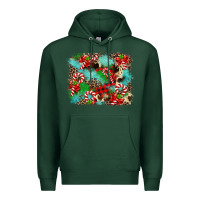 Sports Green Christmas Plaid Turquoise Glitter Cowhide Premium Hoodie - FaDigitalArtStudio